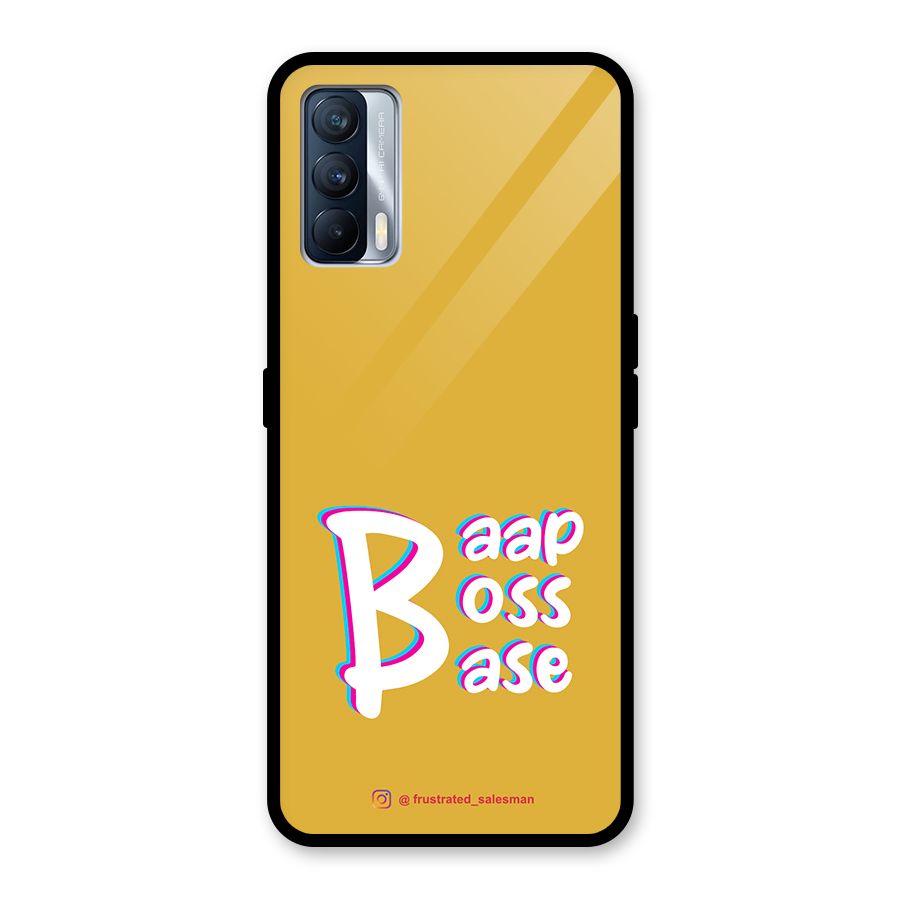 Baap Boss Base Mustard Yellow Glass Back Case for Realme X7