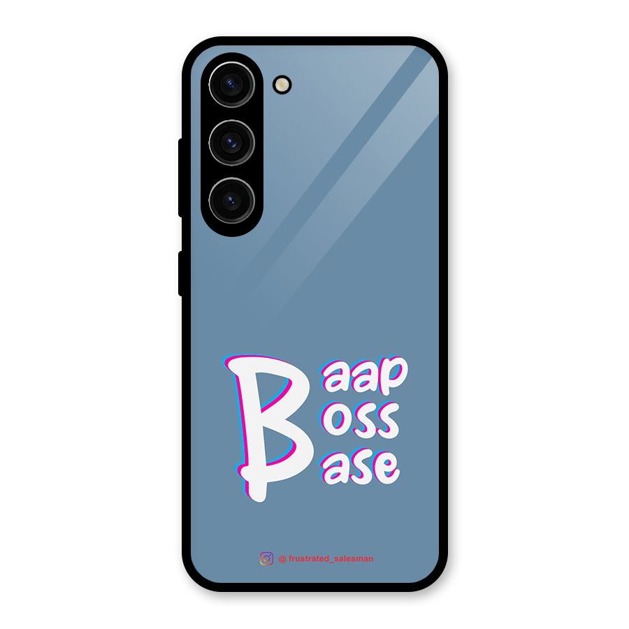 Baap Boss Base SteelBlue Glass Back Case for Galaxy S23