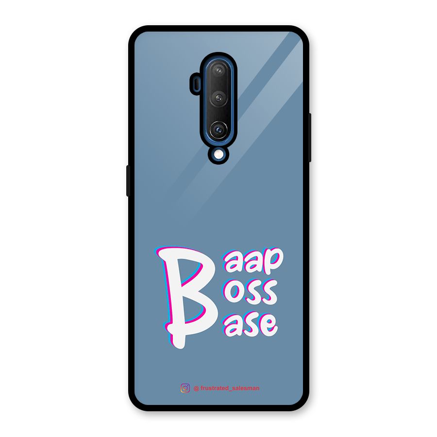 Baap Boss Base SteelBlue Glass Back Case for OnePlus 7T Pro