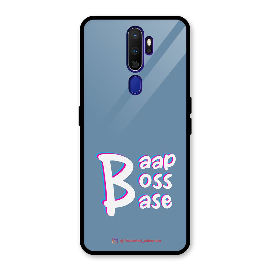 Baap Boss Base SteelBlue Glass Back Case for Oppo A9 (2020)