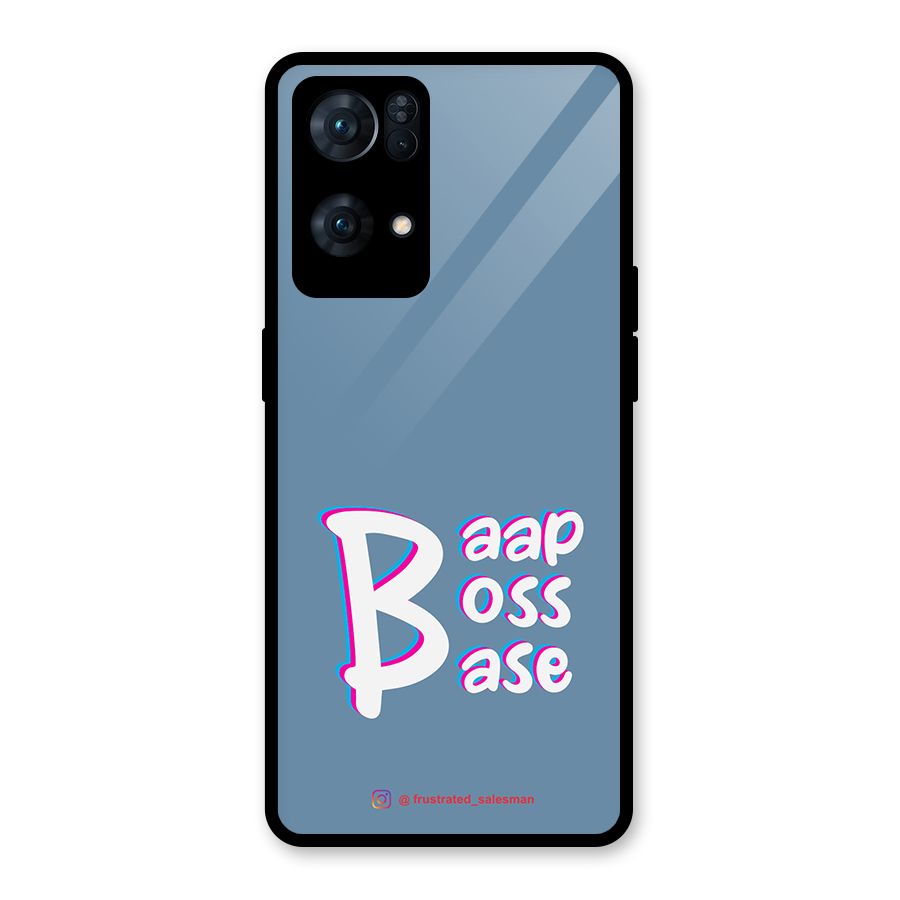 Baap Boss Base SteelBlue Glass Back Case for Oppo Reno7 Pro 5G