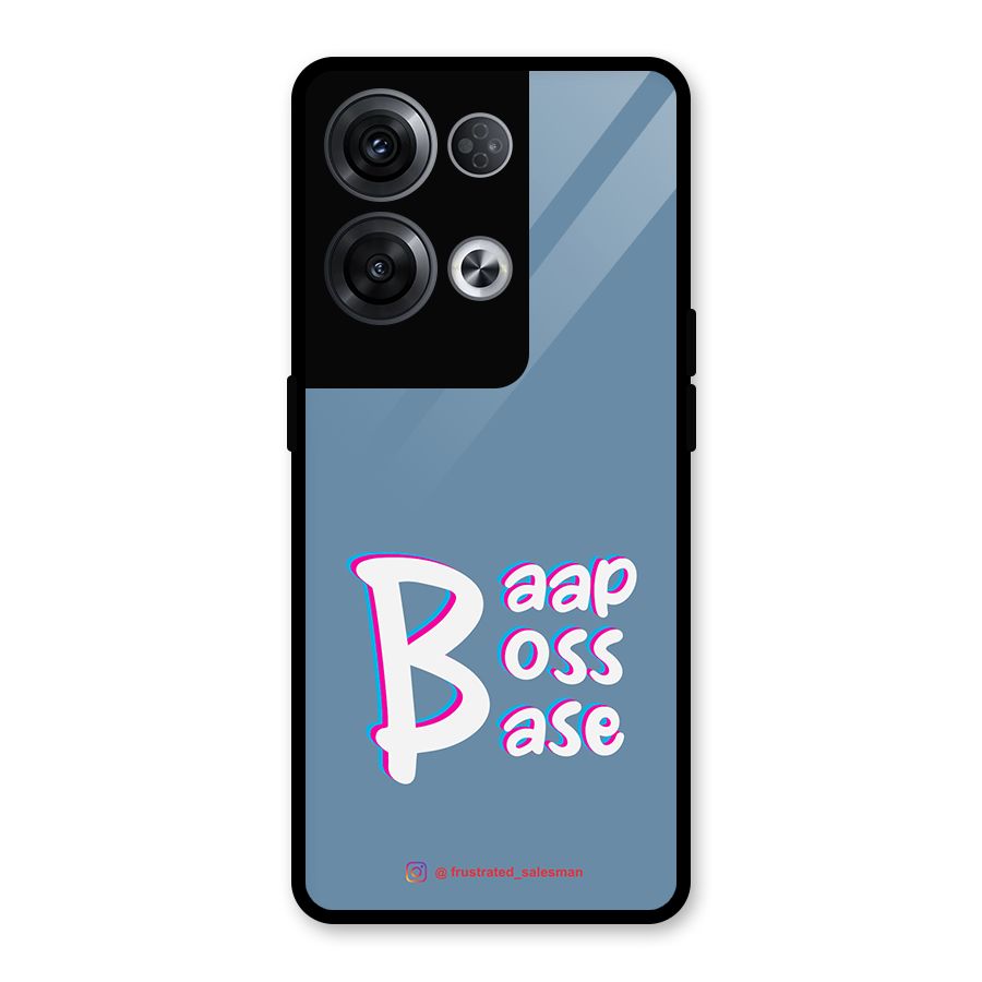 Baap Boss Base SteelBlue Glass Back Case for Oppo Reno8 Pro 5G