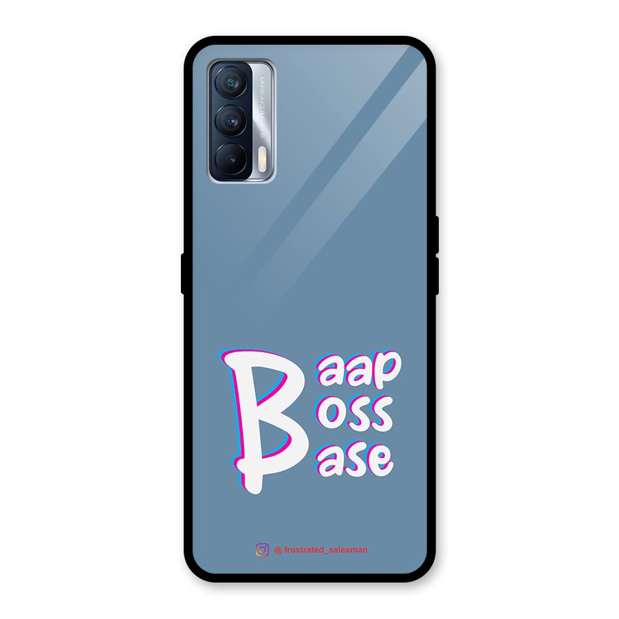 Baap Boss Base SteelBlue Glass Back Case for Realme X7