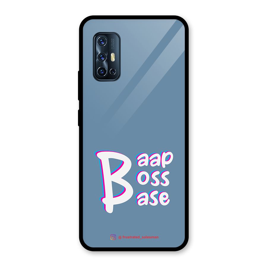 Baap Boss Base SteelBlue Glass Back Case for Vivo V17