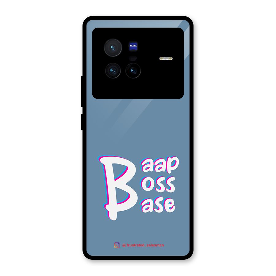 Baap Boss Base SteelBlue Glass Back Case for Vivo X80