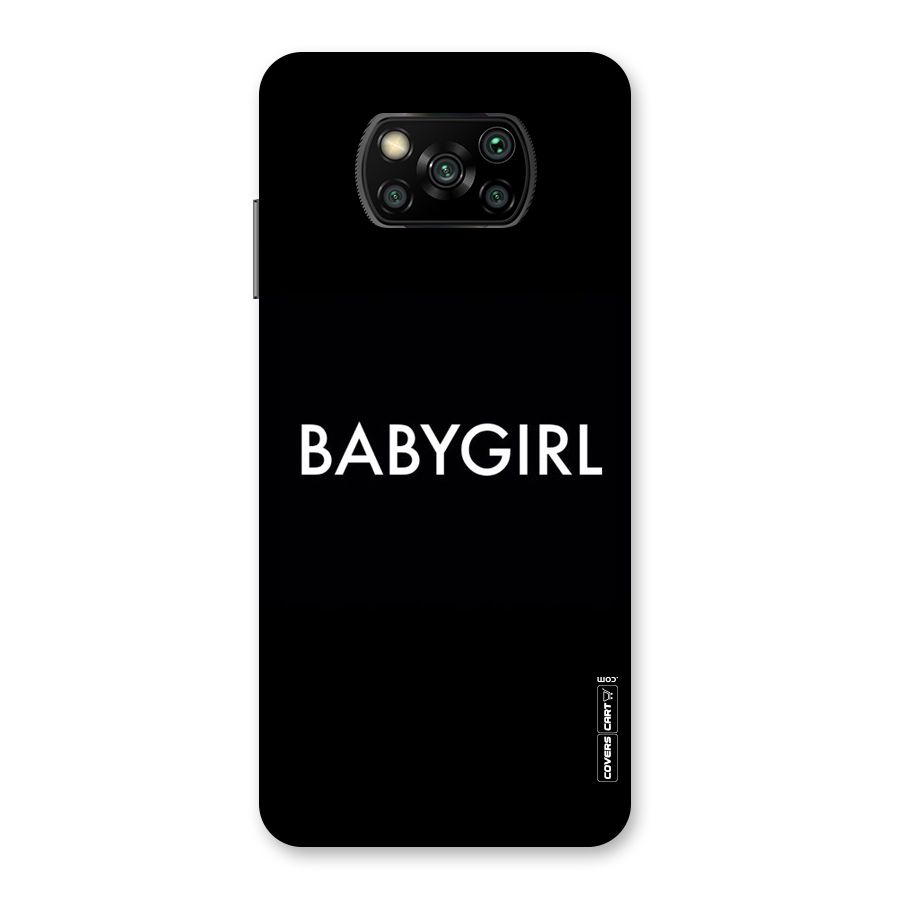 Baby Girl Back Case for Poco X3