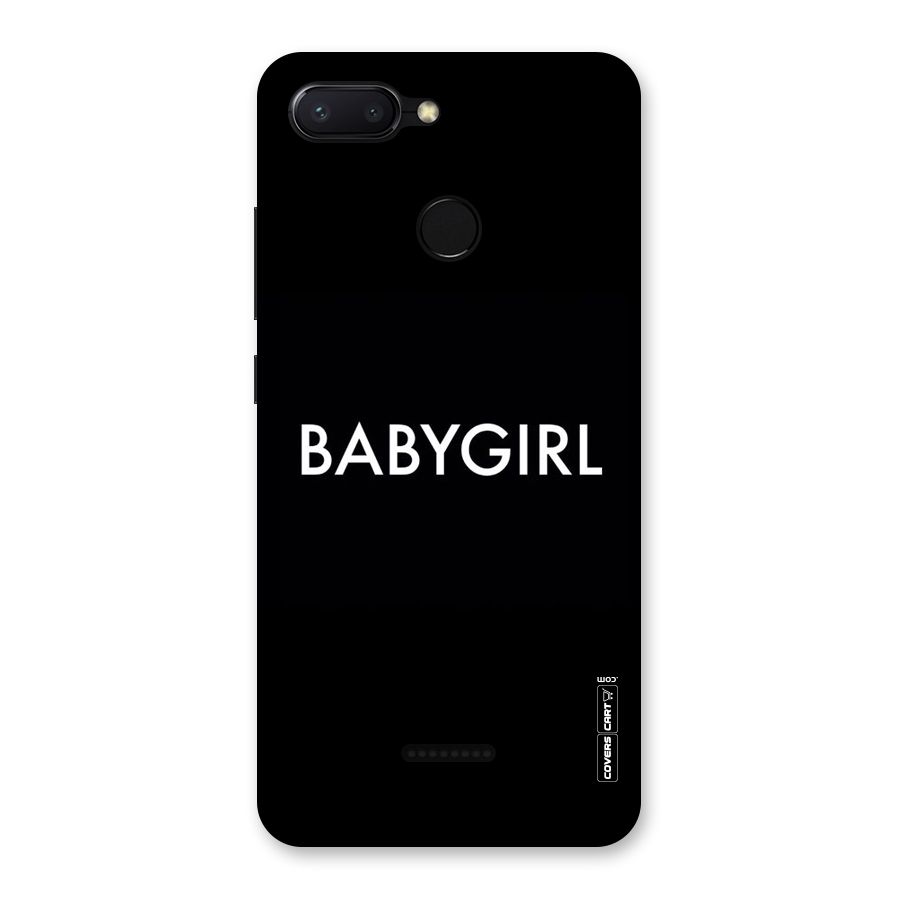 Baby Girl Back Case for Redmi 6