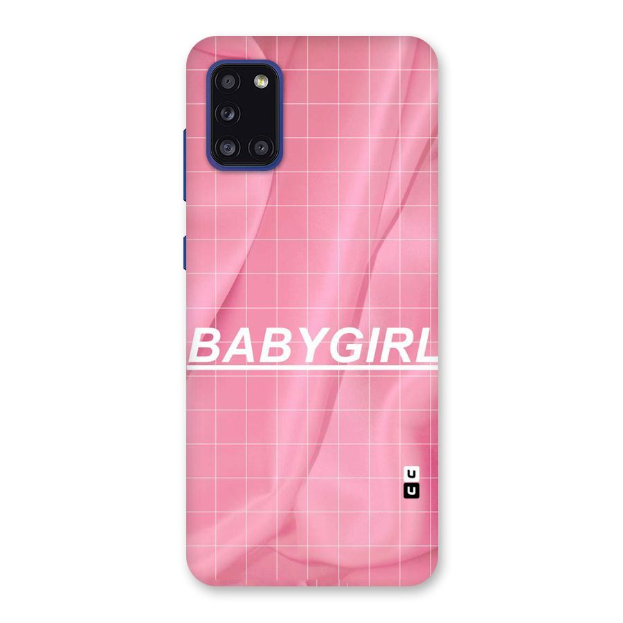 Baby Girl Check Back Case for Galaxy A31