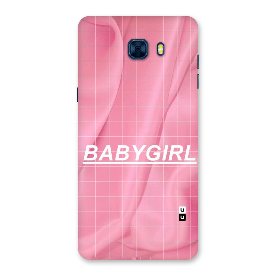 Baby Girl Check Back Case for Galaxy C7 Pro