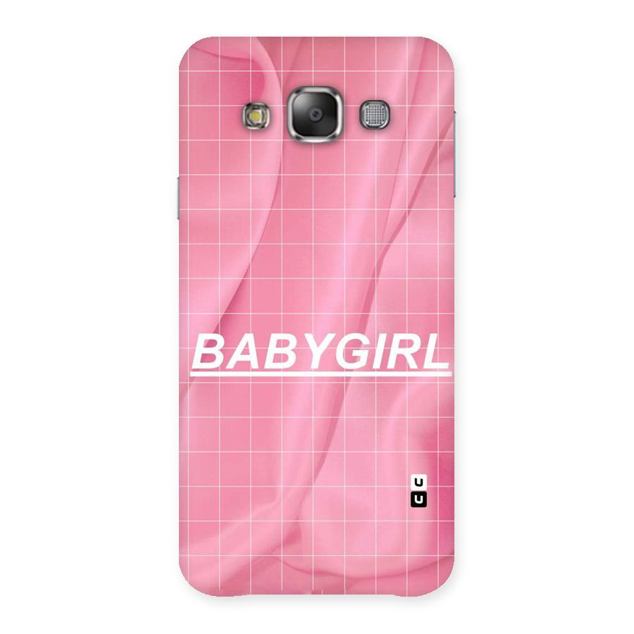 Baby Girl Check Back Case for Galaxy E7