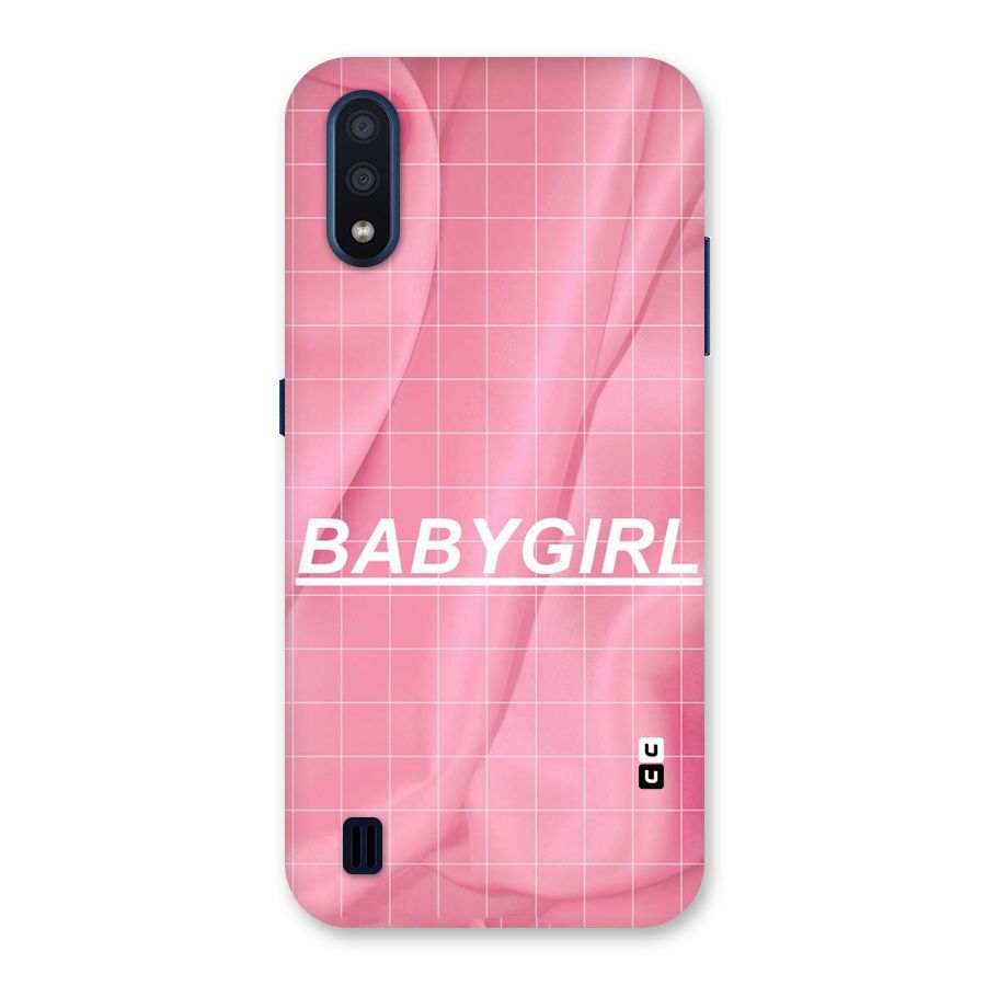 Baby Girl Check Back Case for Galaxy M01