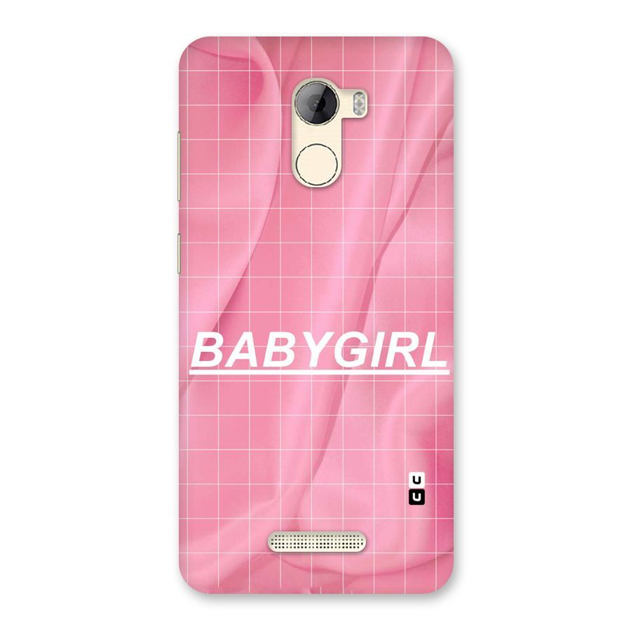 Baby Girl Check Back Case for Gionee A1 LIte