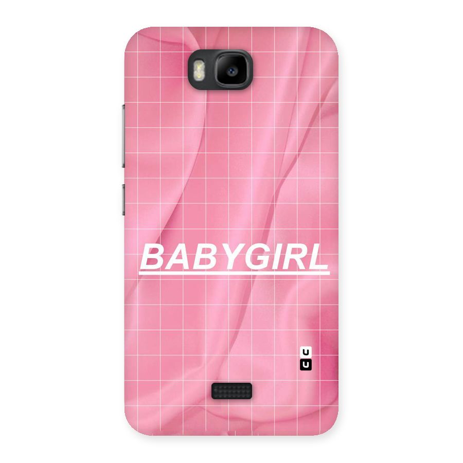 Baby Girl Check Back Case for Honor Bee