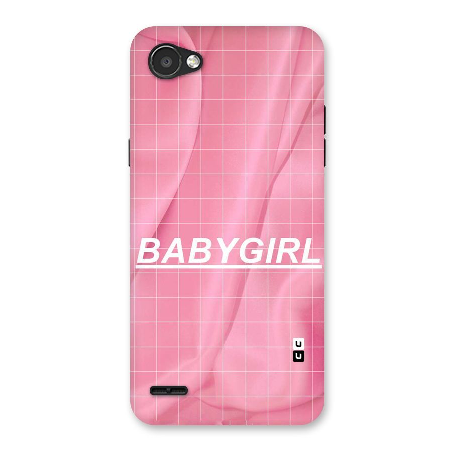 Baby Girl Check Back Case for LG Q6