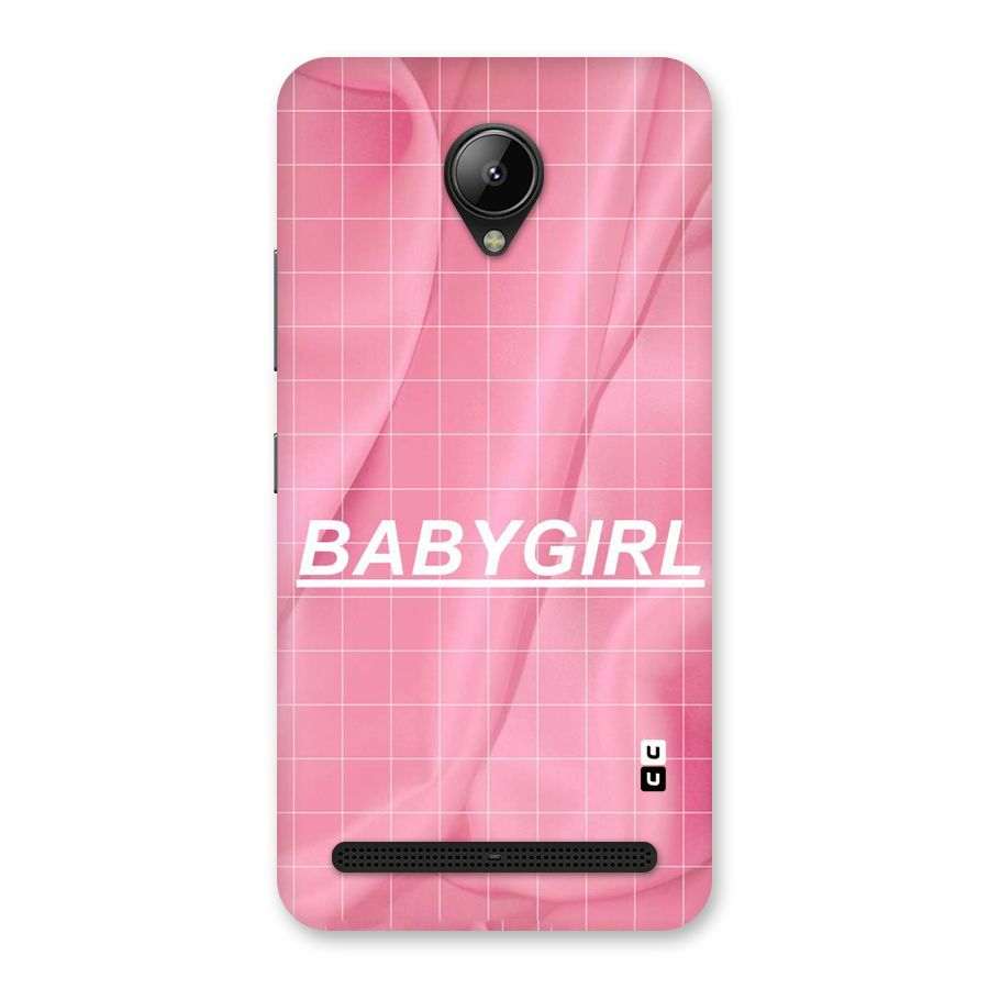 Baby Girl Check Back Case for Lenovo C2