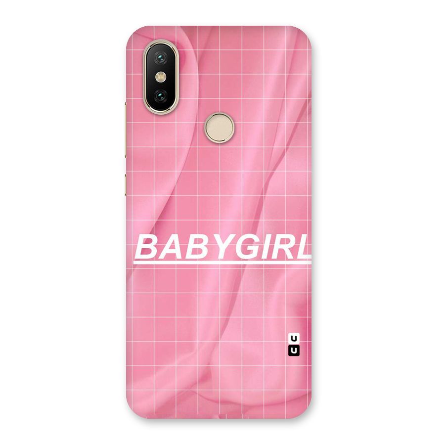 Baby Girl Check Back Case for Mi A2