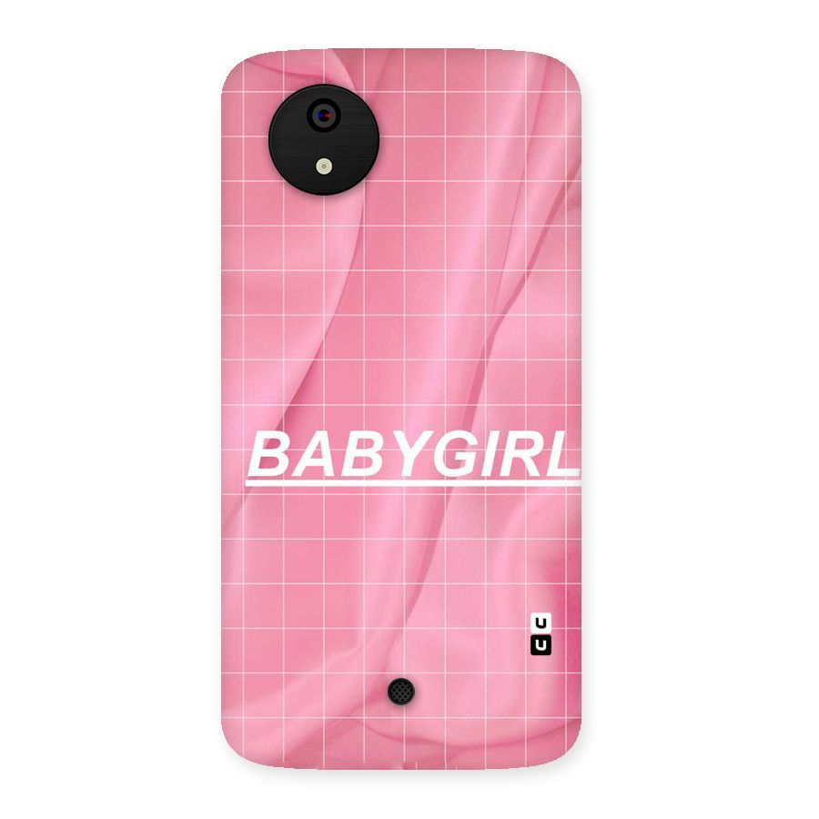 Baby Girl Check Back Case for Micromax Canvas A1