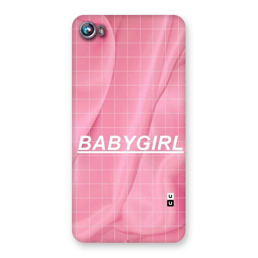 Baby Girl Check Back Case for Micromax Canvas Fire 4 A107