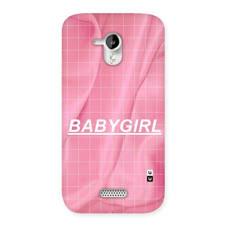 Baby Girl Check Back Case for Micromax Canvas HD A116