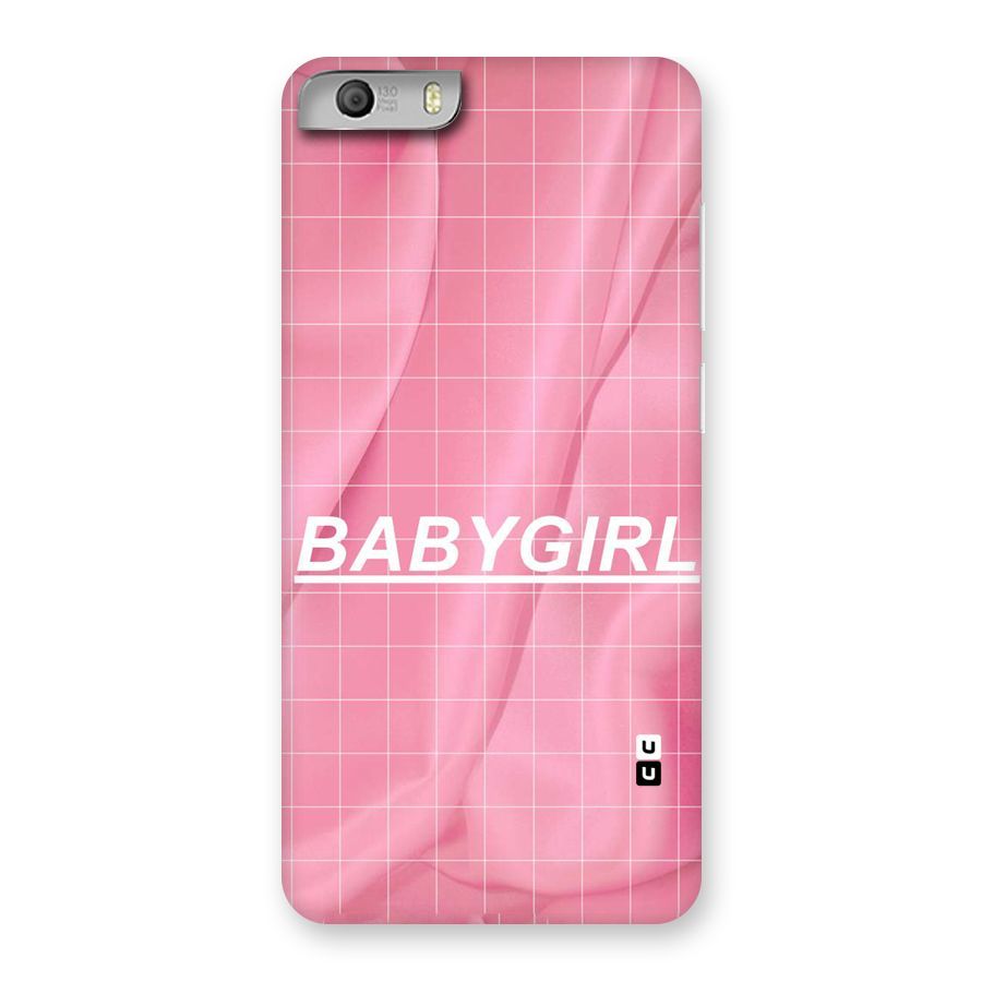 Baby Girl Check Back Case for Micromax Canvas Knight 2
