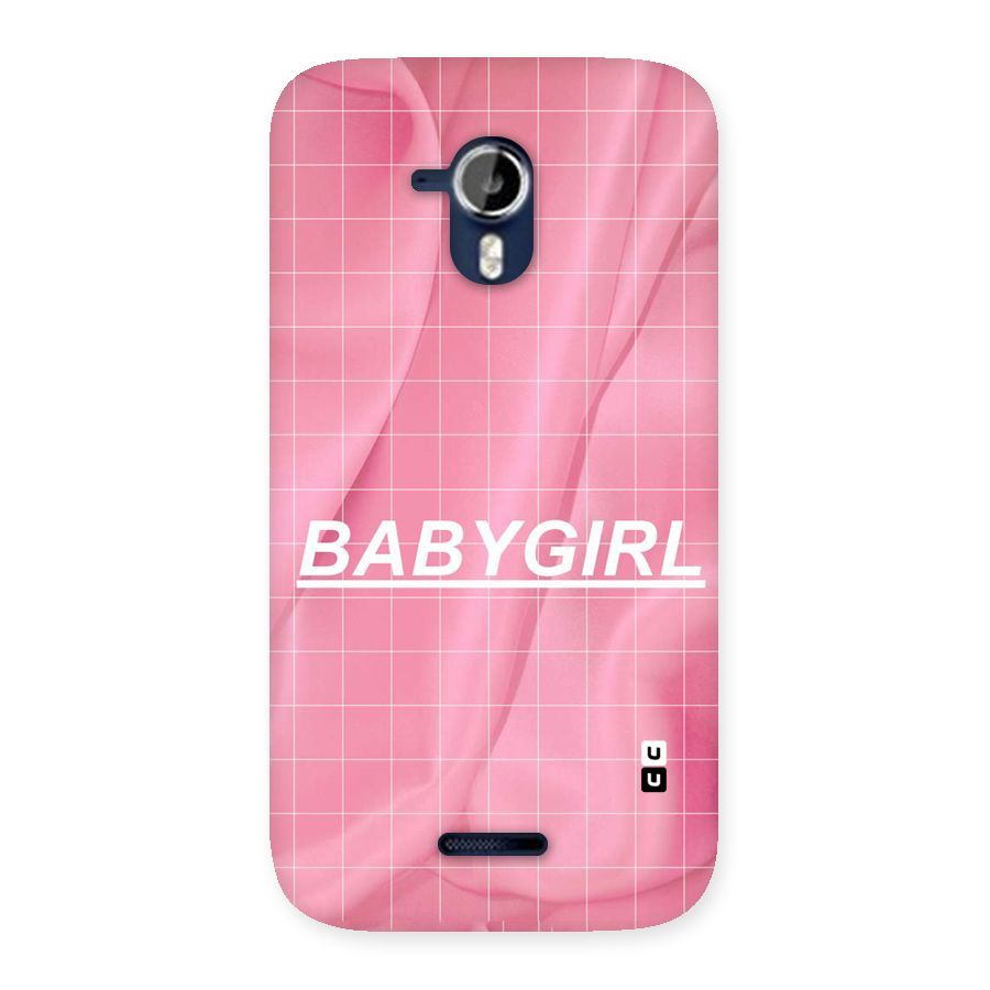 Baby Girl Check Back Case for Micromax Canvas Magnus A117