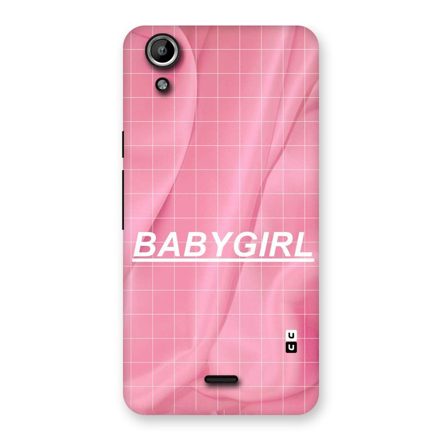 Baby Girl Check Back Case for Micromax Canvas Selfie Lens Q345