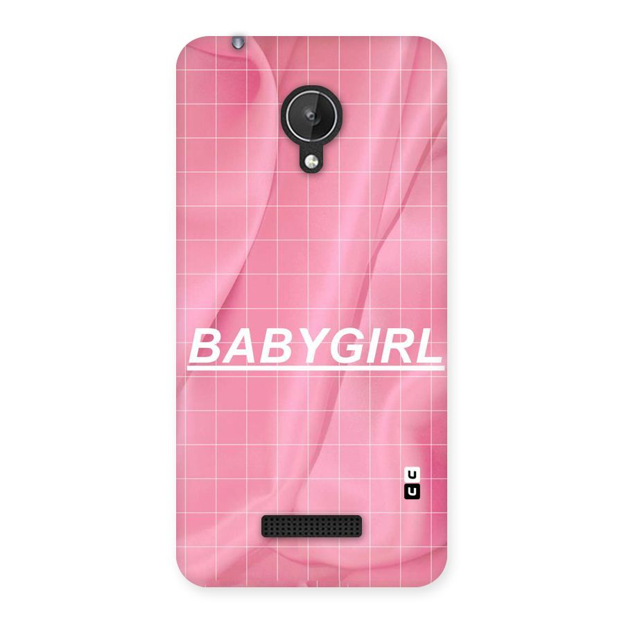 Baby Girl Check Back Case for Micromax Canvas Spark Q380