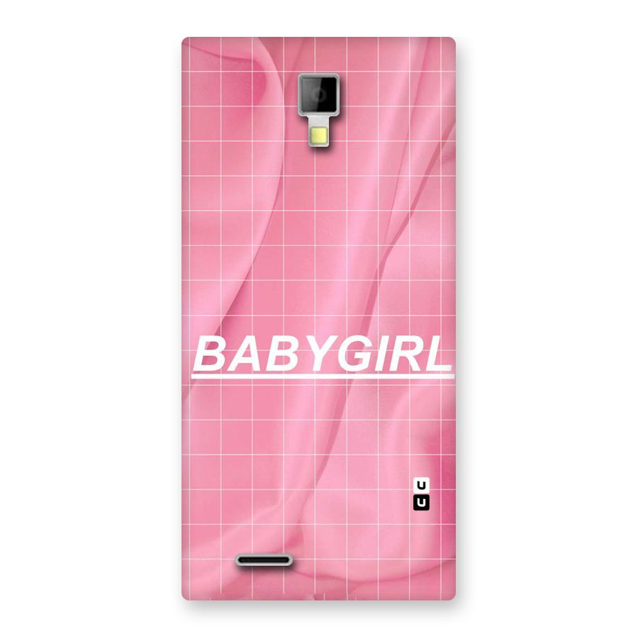Baby Girl Check Back Case for Micromax Canvas Xpress A99
