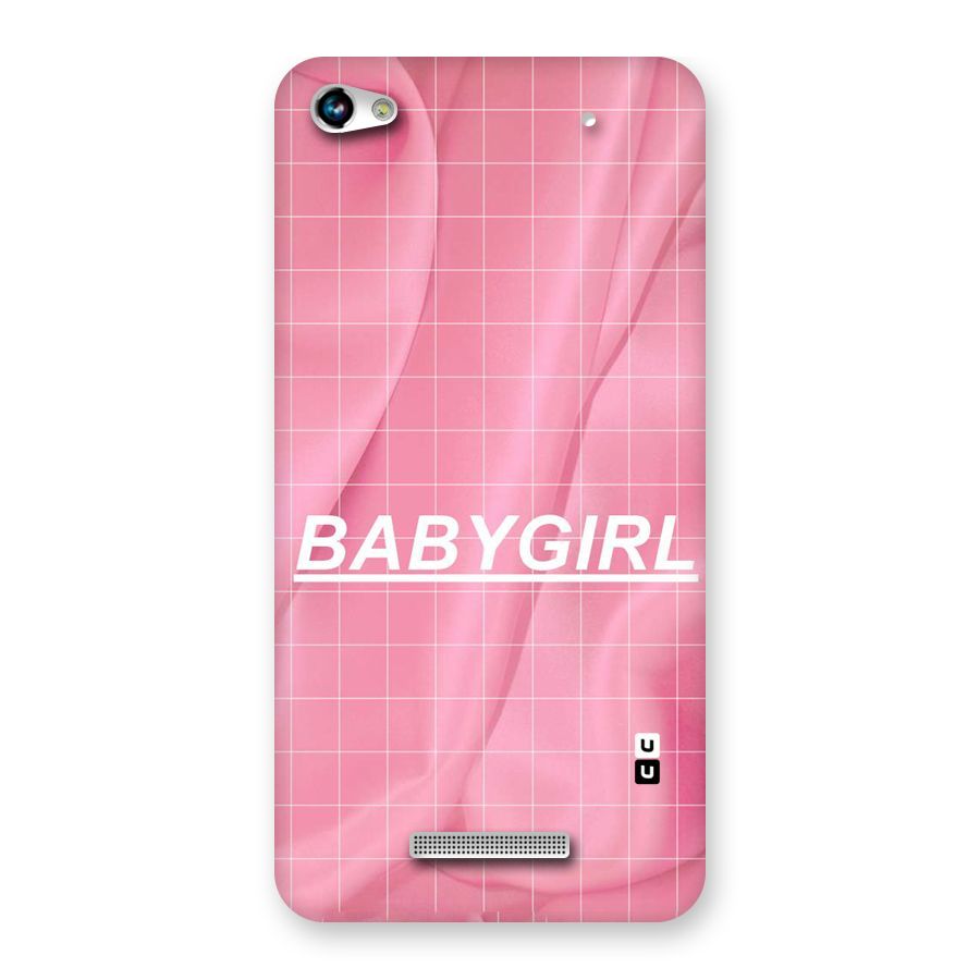 Baby Girl Check Back Case for Micromax Hue 2
