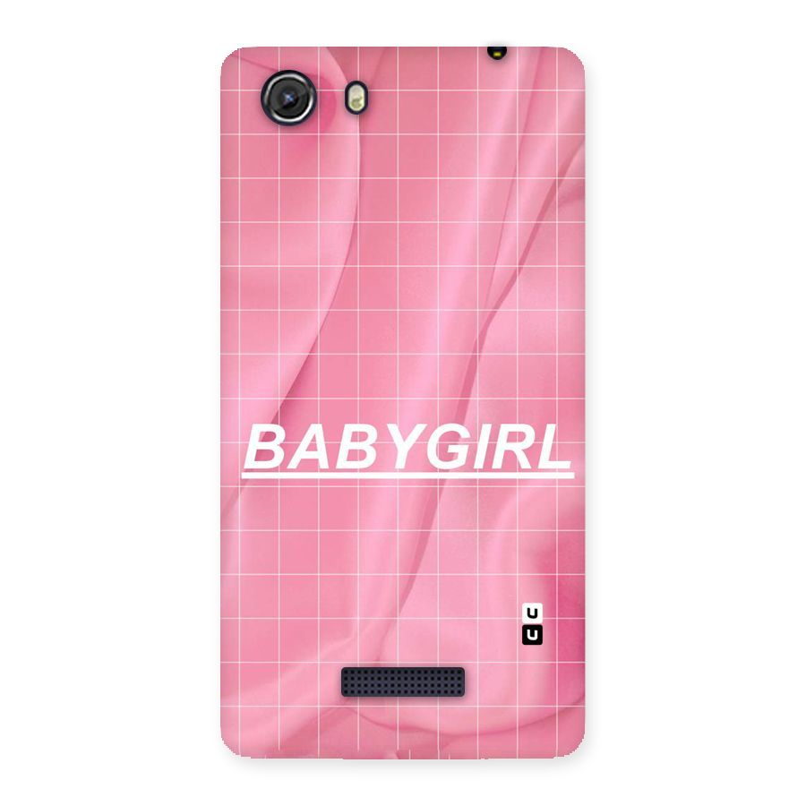 Baby Girl Check Back Case for Micromax Unite 3