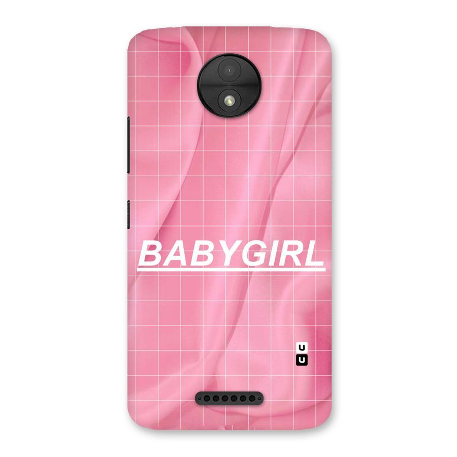 Baby Girl Check Back Case for Moto C