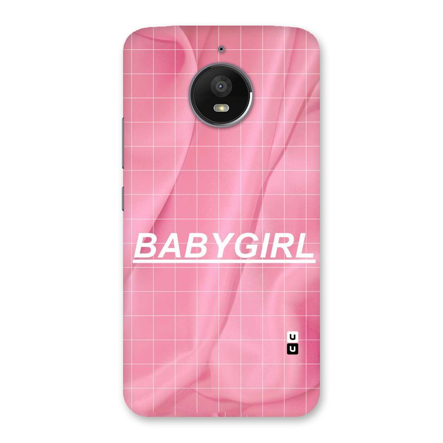 Baby Girl Check Back Case for Moto E4 Plus