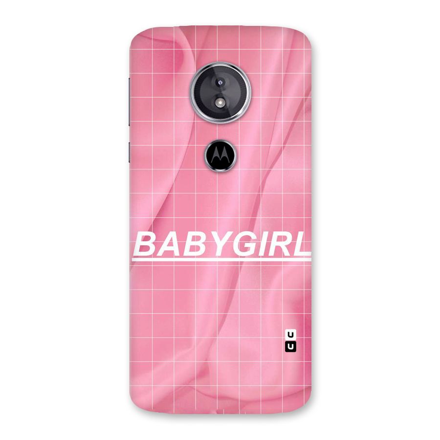 Baby Girl Check Back Case for Moto E5