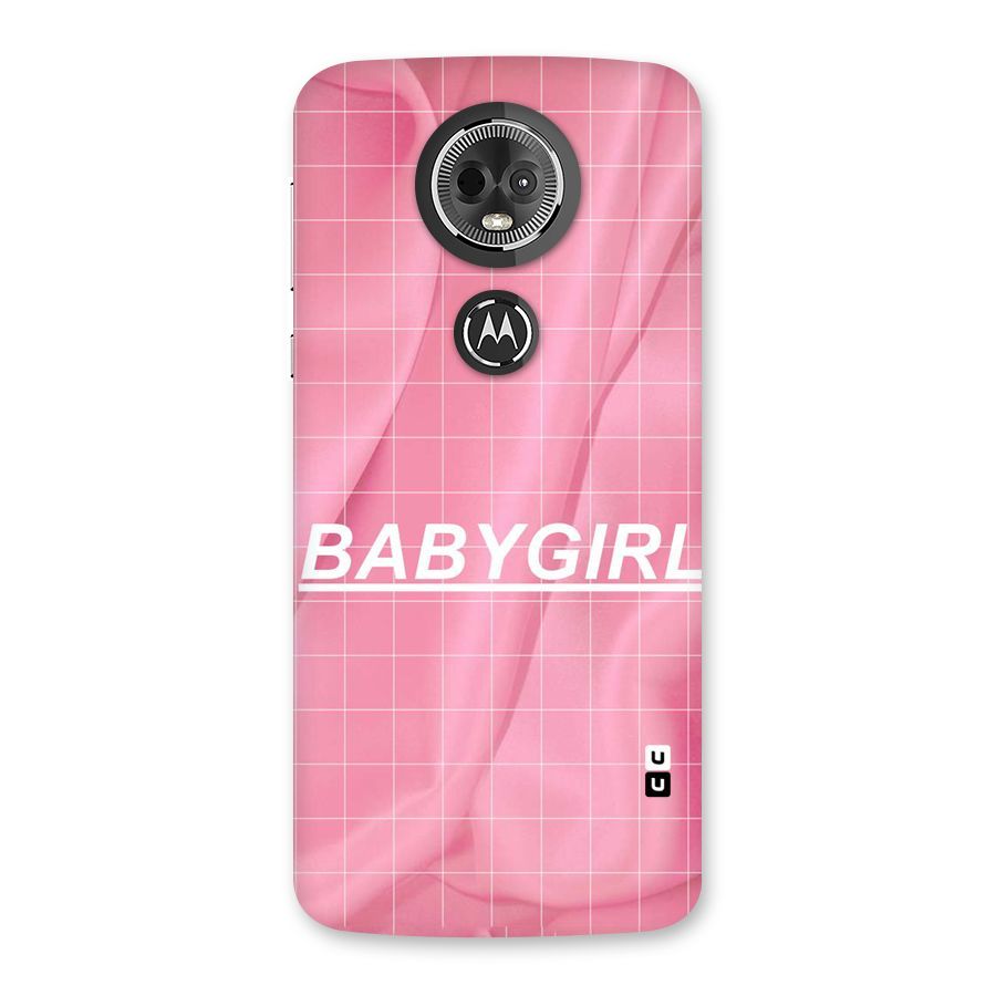 Baby Girl Check Back Case for Moto E5 Plus