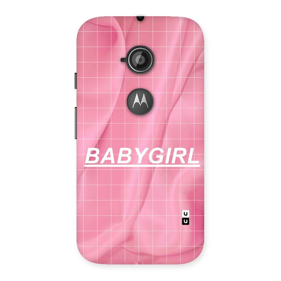 Baby Girl Check Back Case for Moto E 2nd Gen