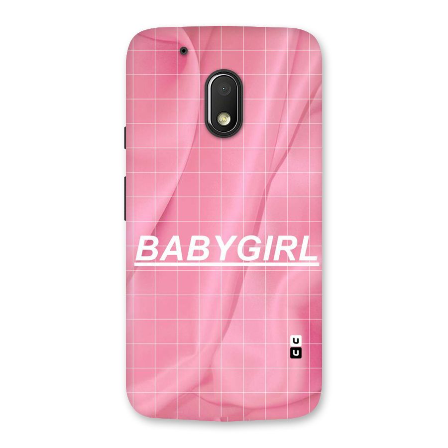 Baby Girl Check Back Case for Moto G4 Play