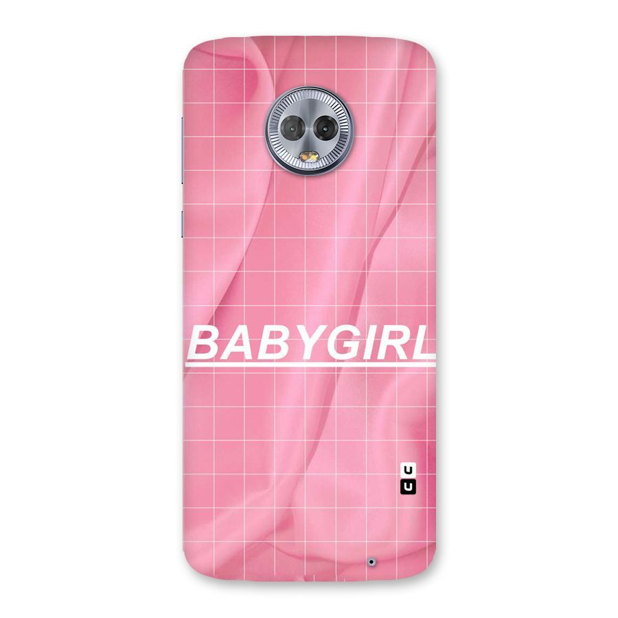 Baby Girl Check Back Case for Moto G6 Plus