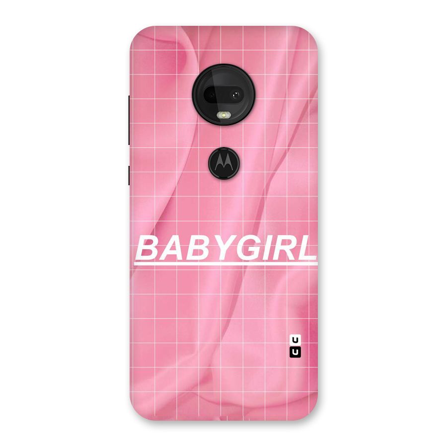 Baby Girl Check Back Case for Moto G7
