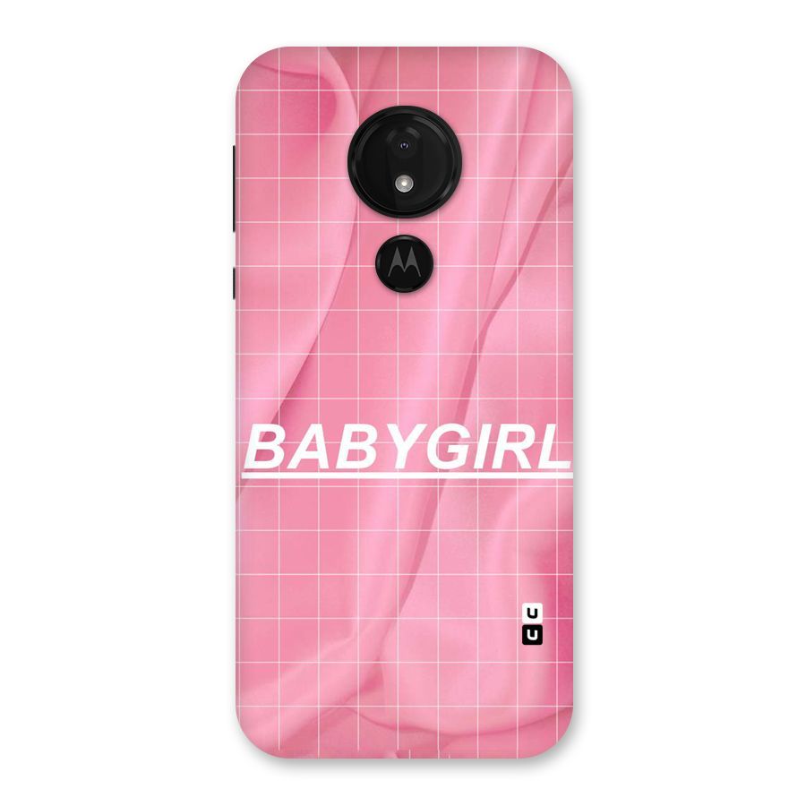 Baby Girl Check Back Case for Moto G7 Power