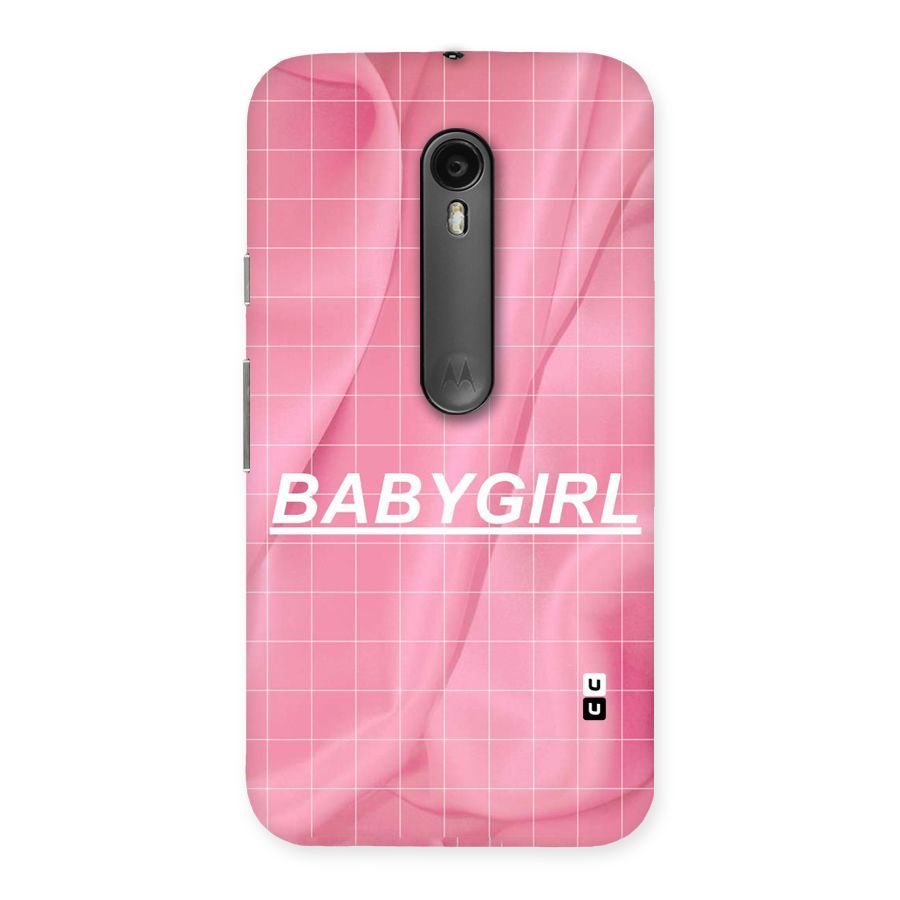Baby Girl Check Back Case for Moto G Turbo