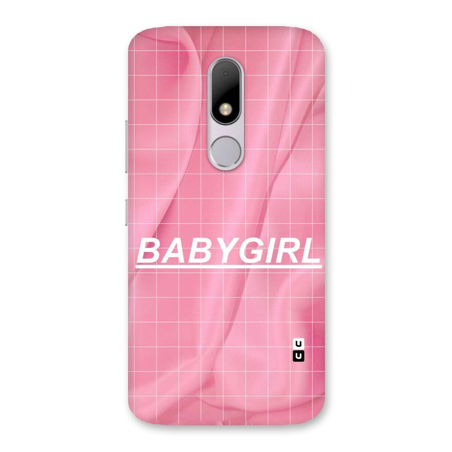 Baby Girl Check Back Case for Moto M