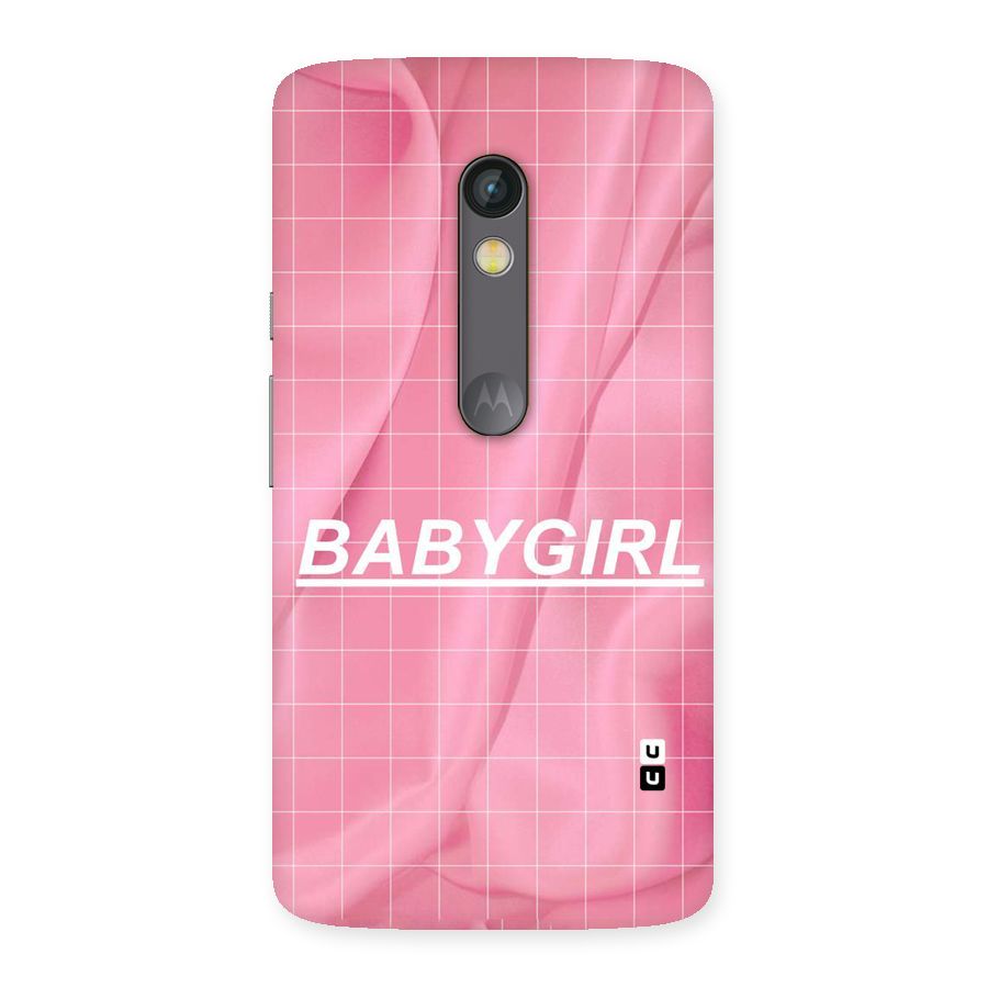 Baby Girl Check Back Case for Moto X Play