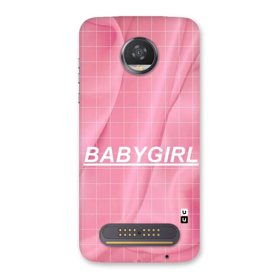 Baby Girl Check Back Case for Moto Z2 Play