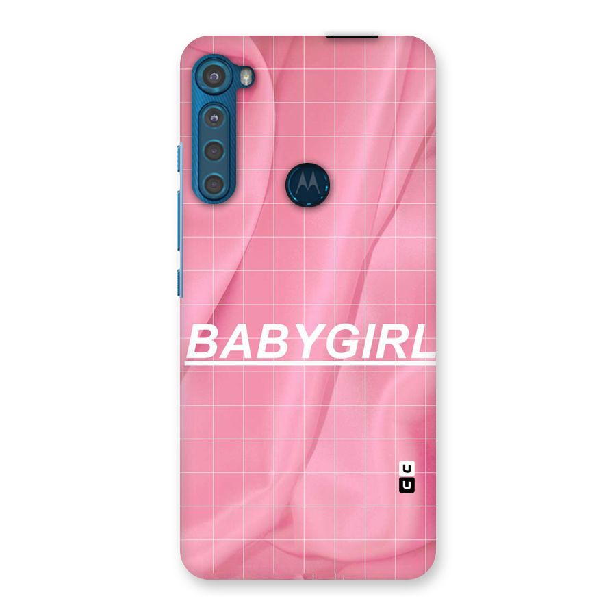 Baby Girl Check Back Case for Motorola One Fusion Plus