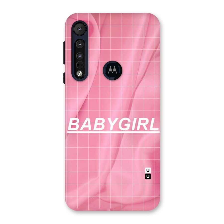 Baby Girl Check Back Case for Motorola One Macro