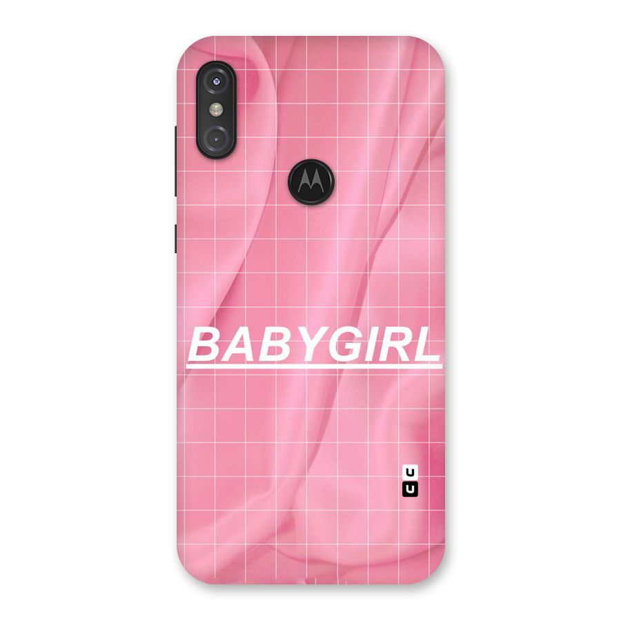Baby Girl Check Back Case for Motorola One Power
