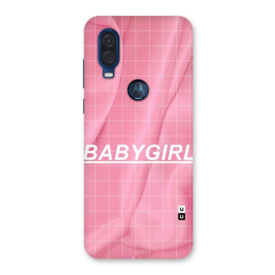Baby Girl Check Back Case for Motorola One Vision