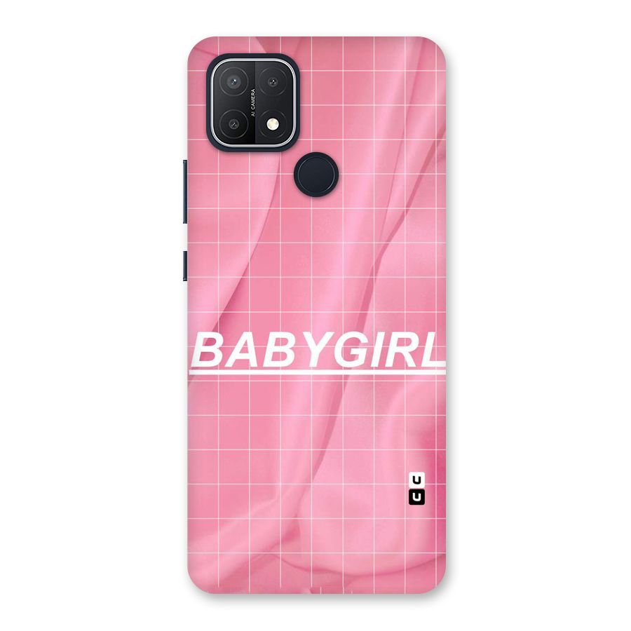 Baby Girl Check Back Case for Oppo A15s