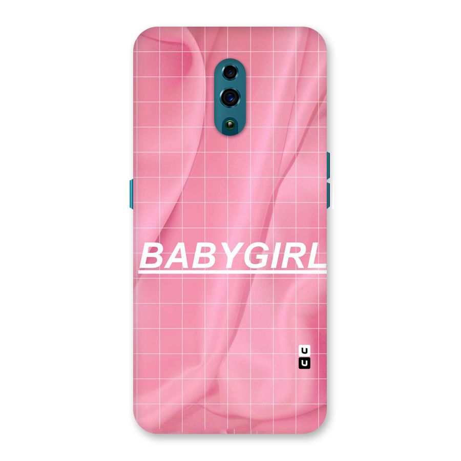 Baby Girl Check Back Case for Oppo Reno