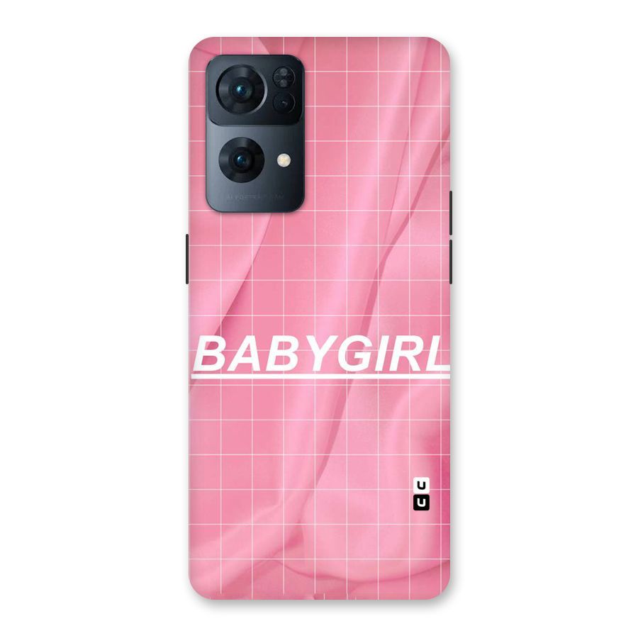 Baby Girl Check Back Case for Oppo Reno7 Pro 5G